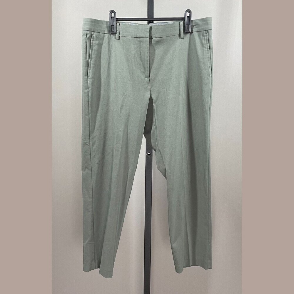 NEW J Jill Pants Womens 14 petite green straight taper wearever classic